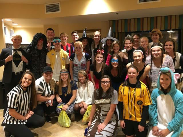 National Honor Society members dressed up to celebrate Halloween at the Dublin Retirement village. 