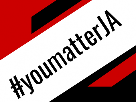 The Jonathan Alder hashtag #YoumatterJA graphic designed by Sophia Caouette.