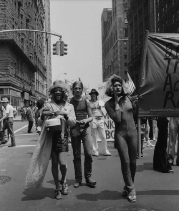 Marsha+P.+Johnson+and+Sylvia+Rivera+march+for+gay+and+trans+rights+and+liberation.+Johnson+and+Rivera+were+two+of+the+most+influential+figures+in+the+gay+rights+movement+and+LGBTQ%2B+history+as+a+whole.