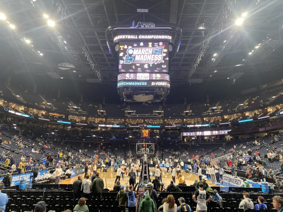 One of the many locations for March Madness games is right down the road in Nationwide Arena in Columbus.