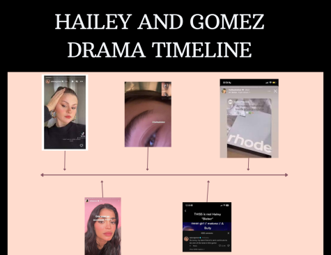 Social media screenshots of what causes assumptions between Hailey and Gomez 