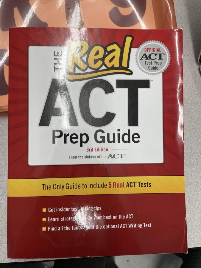 ACT+test+prep+books+like+these+are+good+resources+for+studying%2C+according+to+Davis.