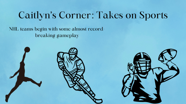 Caitlyns Corner: Takes on Sports photo, with player graphics.