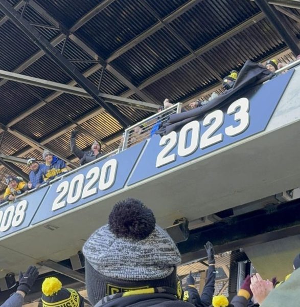The Columbus Crew 2023 MLS cup wall banner is revealed to fans. 