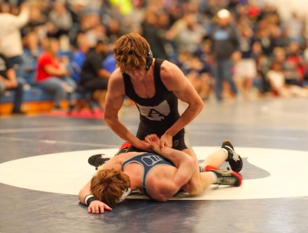 Alder wrestling takes down an opponent at Olentangy Liberty.

Photo courtesy of @alderathletics