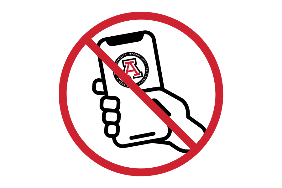 A graphic representing the phone policy.