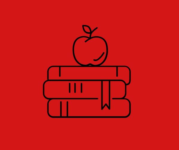 Graphic of books with an apple on top.

Created in Canva. 