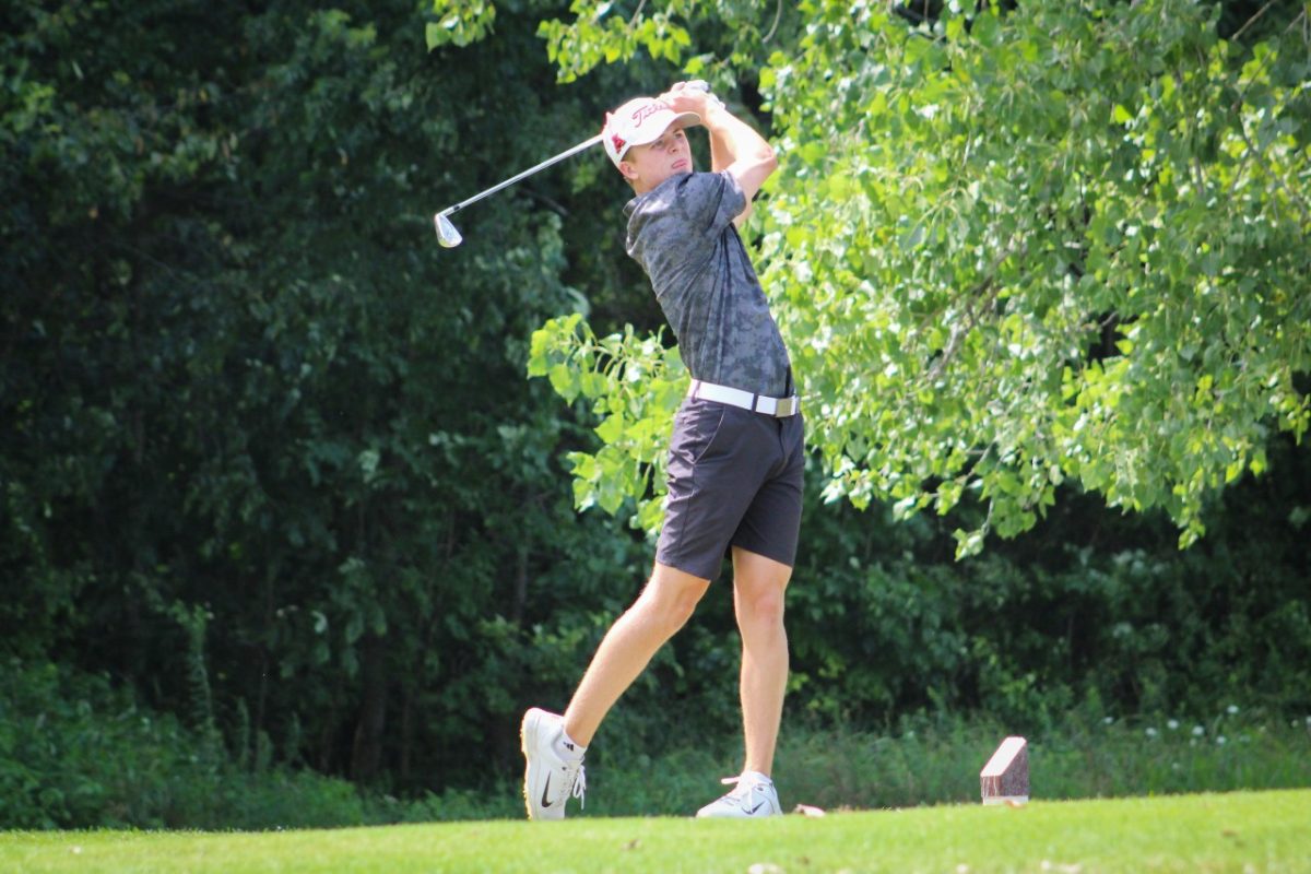 Jackson Meriweather playing golf. 
Photo courtesy of Meriweather