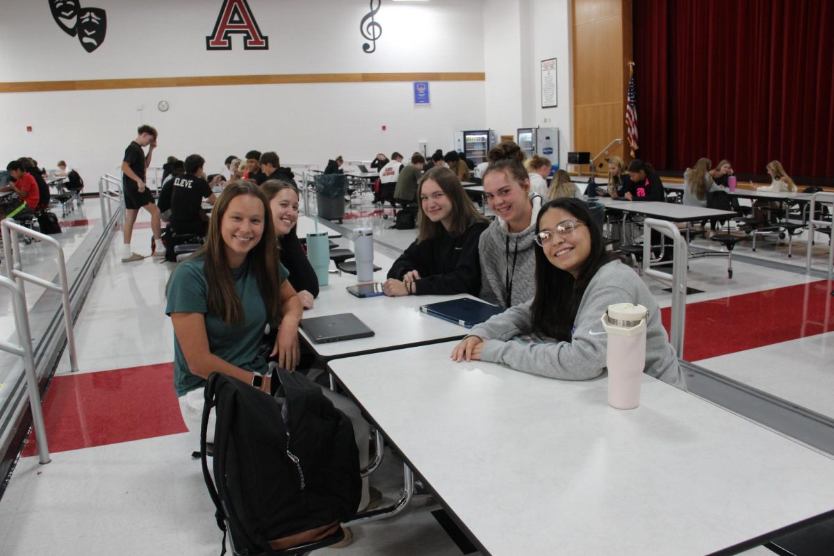 Students pose for a photo during spirit week.