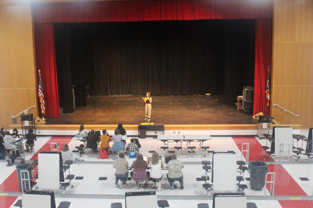 Junior Sofia McCabe auditions.