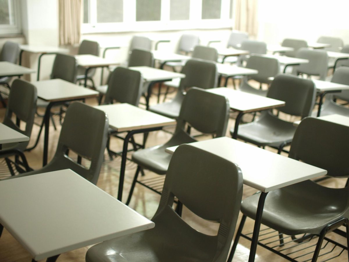 Desks in a row. 

Photo by MChe Lee on Unsplash
      
