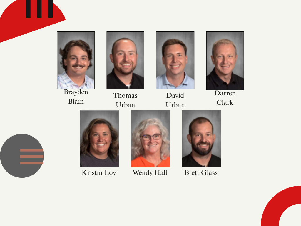 Alumni teaching at the high school.
Graphic created by Michaela Eades.  Photos courtesy of JAHS Staff Directory.